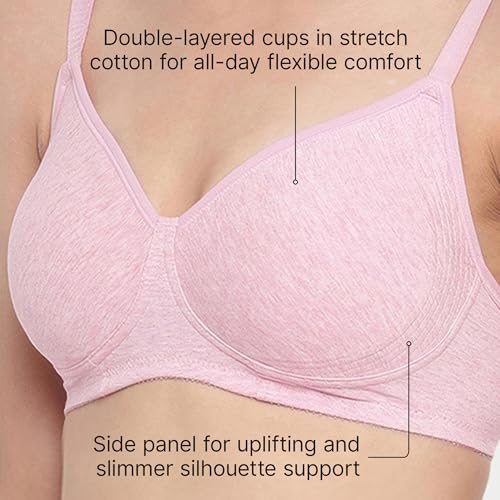 Enamor A042 Side Support Shaper Stretch Cotton Everyday Bra - Non-Padded, Wire-Free & High Coverage - Image 5