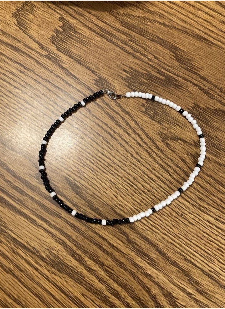Generic - EvancyStore Handmade Anklet Black and White women's accessories - Image 1