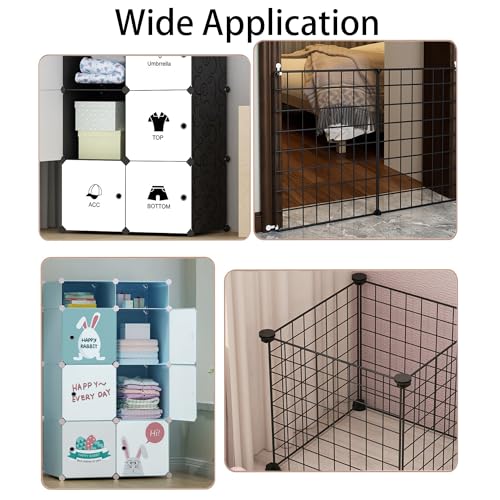AUXBC 40PCS Cube Connectors Plastic Storage Wire Cube Connectors ABS Connectors Organizer for Modular Closet Storage Organizer, Wire Shelving, Wardrobe, Shoe Rack Clips, Pet Carrier, Black - Image 5