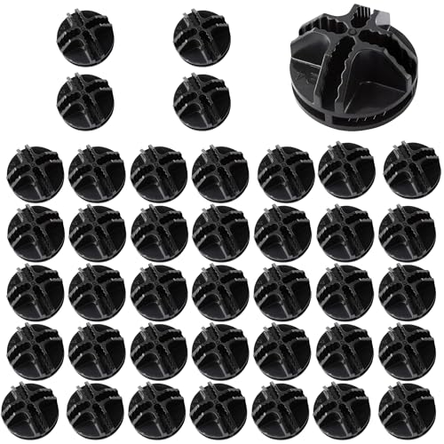 AUXBC 40PCS Cube Connectors Plastic Storage Wire Cube Connectors ABS Connectors Organizer for Modular Closet Storage Organizer, Wire Shelving, Wardrobe, Shoe Rack Clips, Pet Carrier, Black - Image 1
