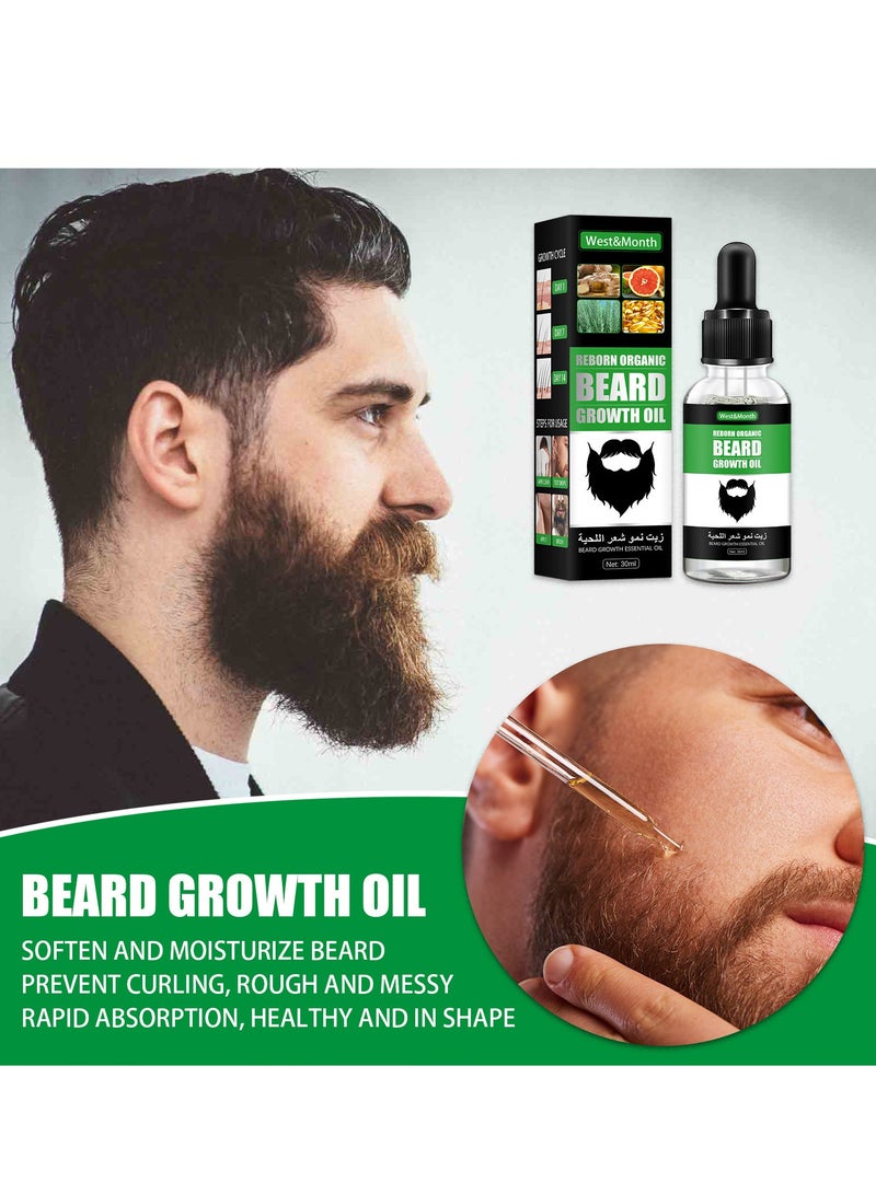 Generic Beard Growth Oil, For Beard More Full And Thick, Beard Growth Serum Of Plant Extraction, Pure Natural Promote Beard And Hair Growth 30ml  - Image 1