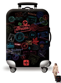 Generic Travel Luggage Cover Washable Suitcase Cover Protector Anti-Scratch and Dust-Proof Suitcase Cover Fits 18/24/28/32 Inch Suitcase Spandex Protective Cover (Label Printing)  - Image 1
