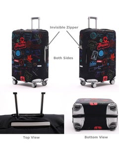 Generic Travel Luggage Cover Washable Suitcase Cover Protector Anti-Scratch and Dust-Proof Suitcase Cover Fits 18/24/28/32 Inch Suitcase Spandex Protective Cover (Label Printing)  - Image 5