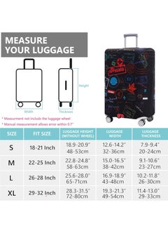 Generic Travel Luggage Cover Washable Suitcase Cover Protector Anti-Scratch and Dust-Proof Suitcase Cover Fits 18/24/28/32 Inch Suitcase Spandex Protective Cover (Label Printing)  - Image 4