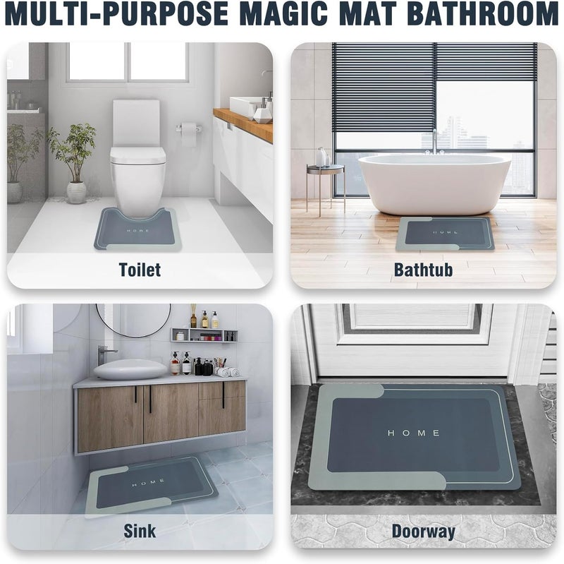 Calyrex Bathroom Rugs and Mats Set 2 Piece Nonslip Bathroom Mats Soft Washable Bath Mats for Bathroom Floor Mats Carpet Water Absorbent Shower Rug with UShaped Contour Rug - Image 5