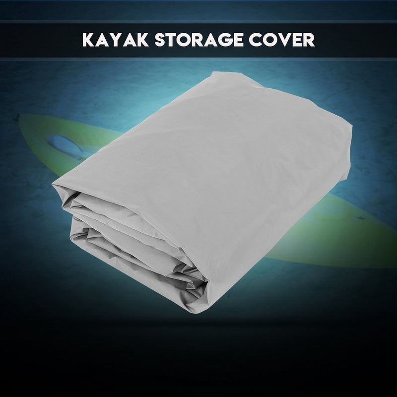 3.5m Waterproof UV Sun Protection Storage Dust Cover for 2.6-3m Kayak Boat Canoe(Gray) - Image 4