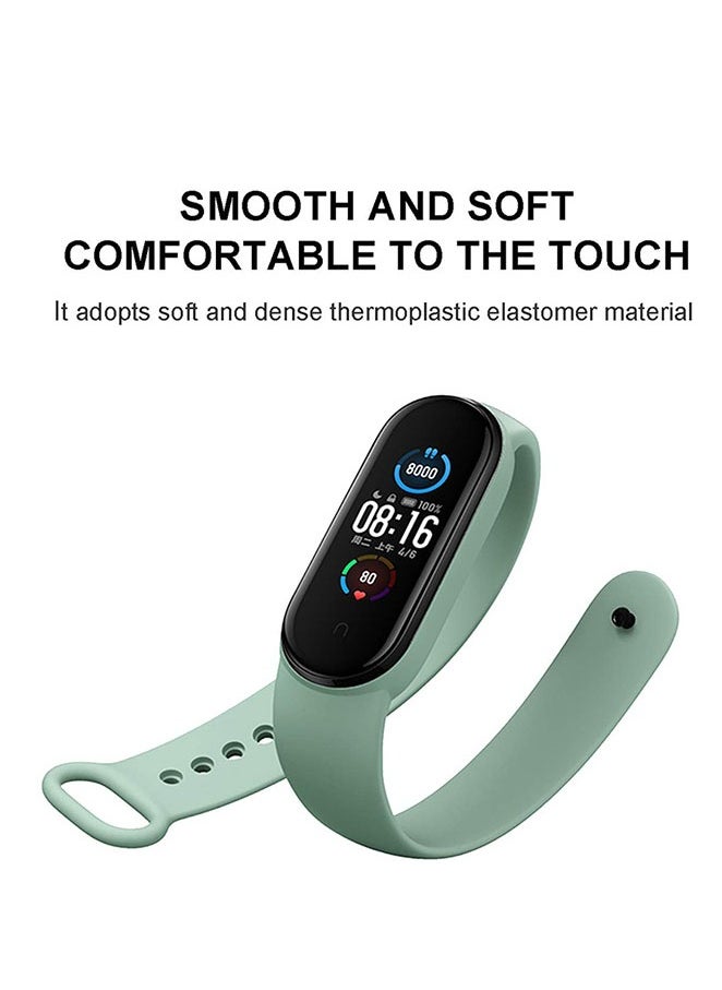 Muyixin أشرطة بديلة متوافقة مع Xiaomi Mi Band 7/6/5، أشرطة بديلة من مادة TPU مضادة للضياع لـ Amazfit Band 5، قابلة للتنفس، بطول قابل للتعديل  - Image 2