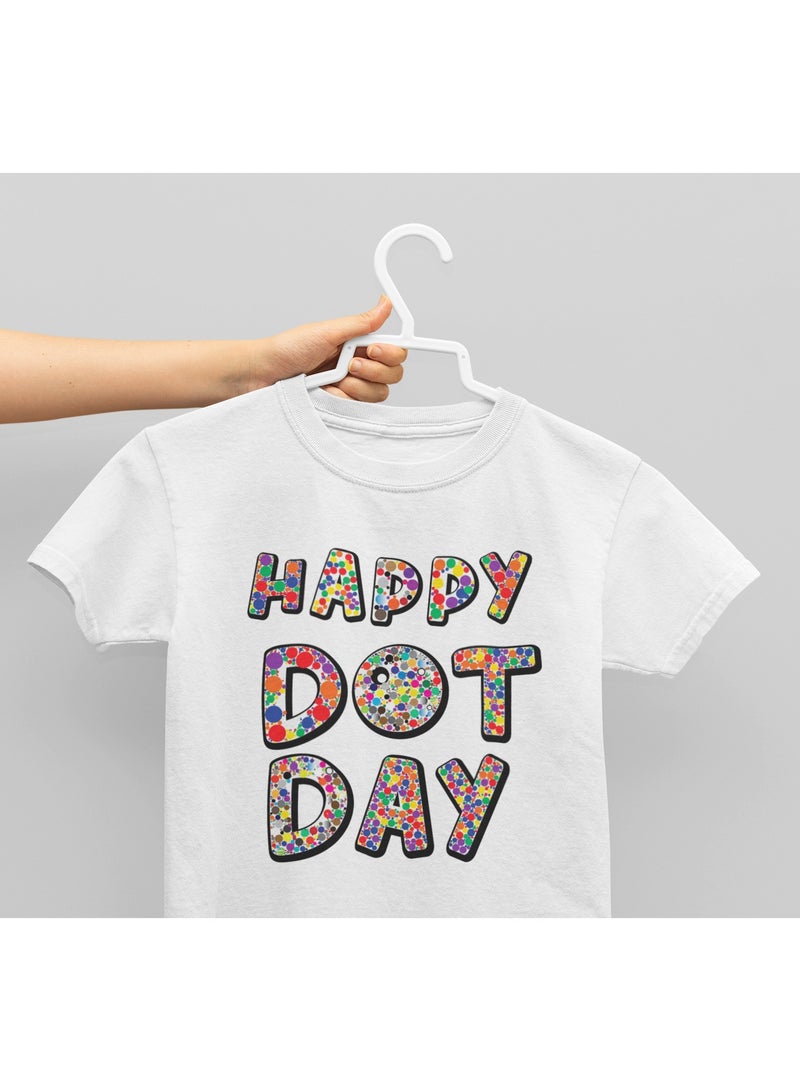 ZOOM تي شيرت أطفال بتصميم يوم النقاط السعيدة