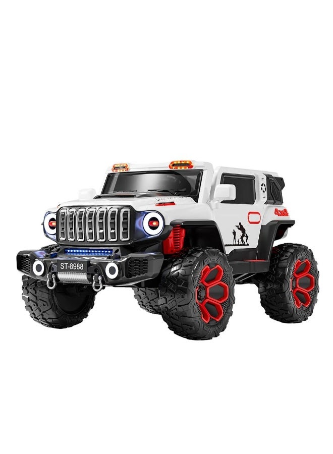 Cotton Electric Rides on Car for Kids with Remote Control - White - ST-8988