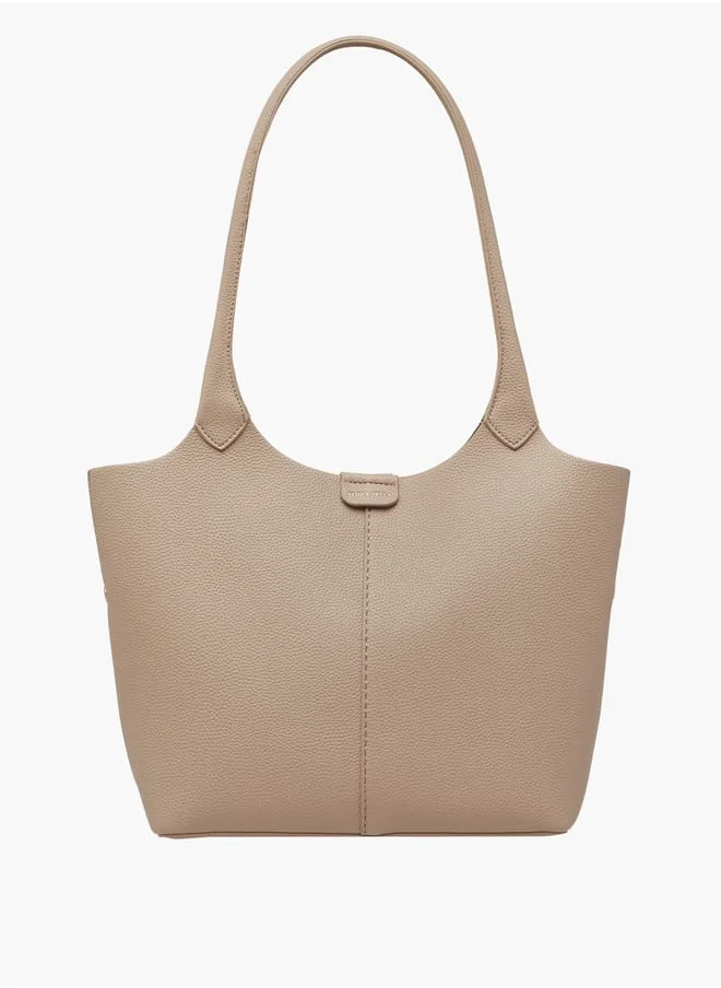 Flora Bella By Shoexpress Women's Textured Tote Bag and Pouch Set