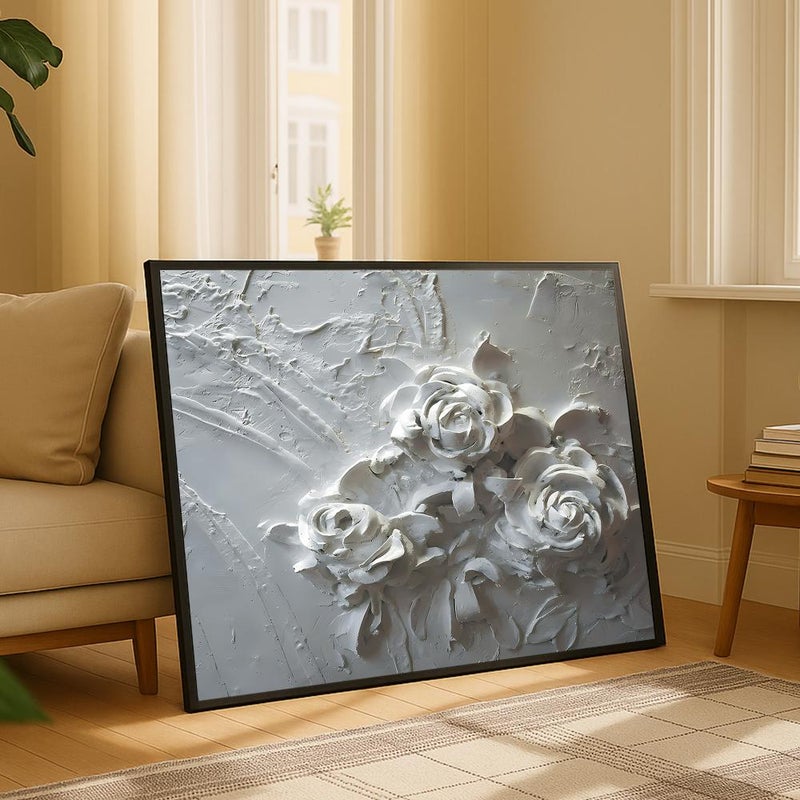 Marktna One piece of printed canvas wall art in the style of a plaster painting with a hollow frame, measuring (60×40). - Image 3