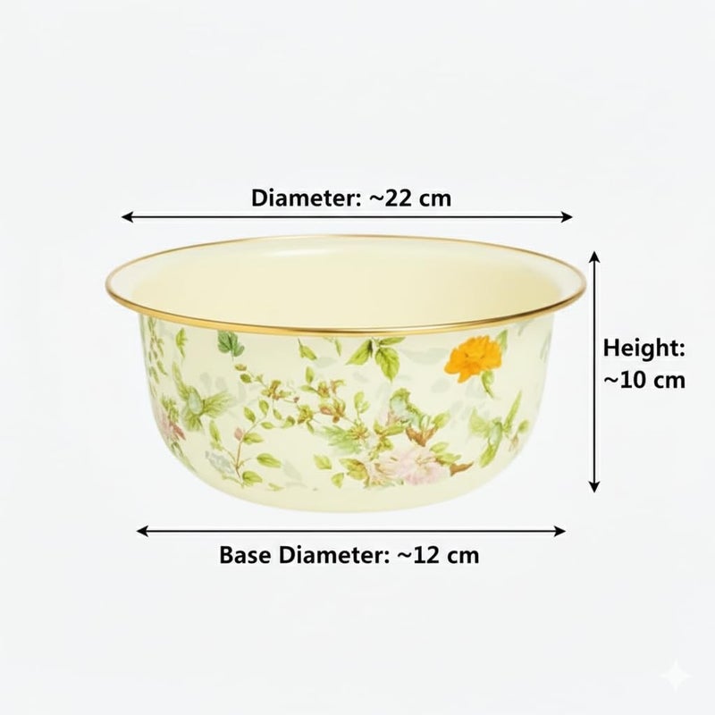 Home Care PP-209-A 3-Piece White Mixing Bowl Set with Gold Trim Stylish Kitchen Prep Essential, Pack of 1 - White/Gold - Image 4