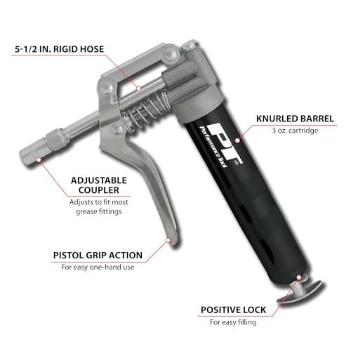 Performance Tool W54200 Heavy Duty Mini Grease Gun With Grease Gun Coupler and Extension Rigid Pipe - Image 2
