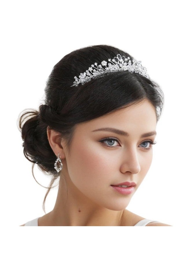 SAMKY Bride'S Wedding Tiara Headpiece Bridal Crown Rhinestone Crystal Hair Accessories For Woman - Image 3