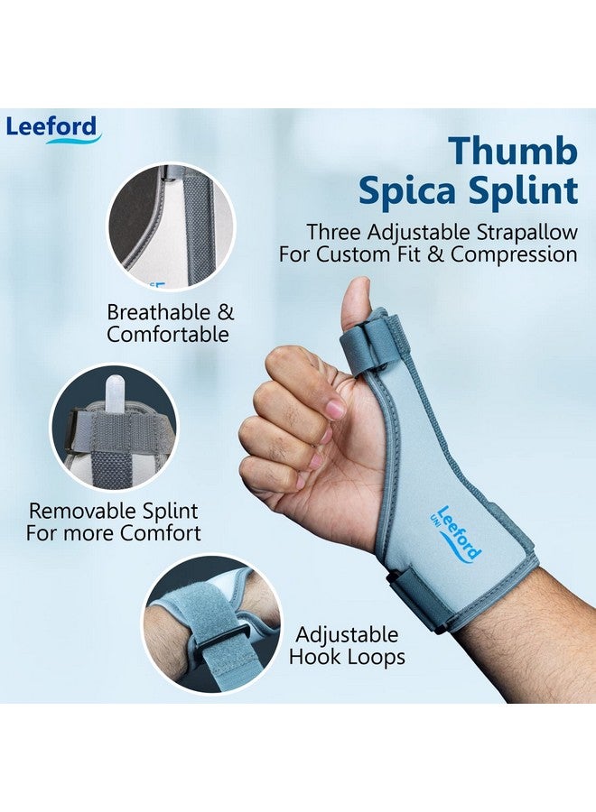 Leeford Polyurethane Thumb Splint Support For Right/Left Hands, Carpal Tunnel & Trigger Thumb Support For Pain Relief With Wrist Wrap|Thumb Brace, Allows Hand Movements Grey - Image 5