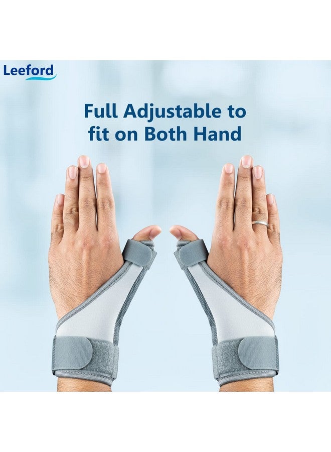 Leeford Polyurethane Thumb Splint Support For Right/Left Hands, Carpal Tunnel & Trigger Thumb Support For Pain Relief With Wrist Wrap|Thumb Brace, Allows Hand Movements Grey - Image 4