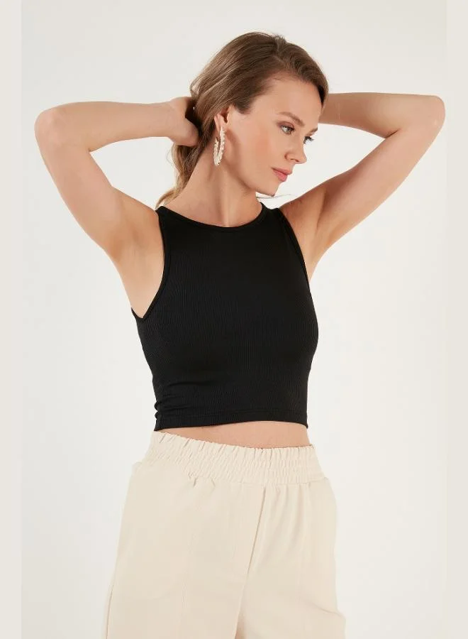 Lela Lela Ribbed Super Crop Knitted Tank Top Women's Tank Top 5865554