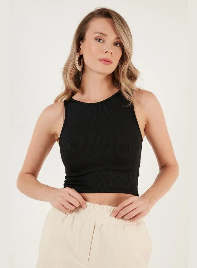 Lela Lela Ribbed Super Crop Knitted Tank Top Women's Tank Top 5865554