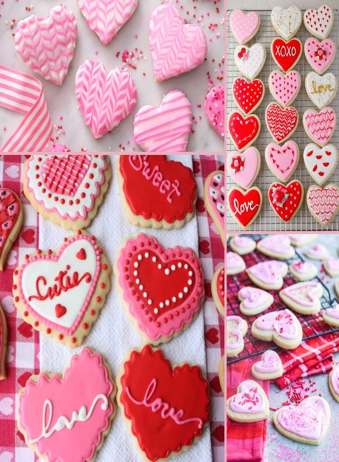 KAISHANE Love Heart Cookie Cutter Set - 5 Pieces Stainless Steel Heart Shaped Cookie Cutter Biscuit Pastry Cutter - Image 5