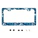 UNINDREM Ocean Waves License Plate Frame Funny Beach Sea Wave Stainless Steel License Plate Frames Auto Parts Decoration with Screws License Plate Holder for Men Women 12x6 Inch - Image 2