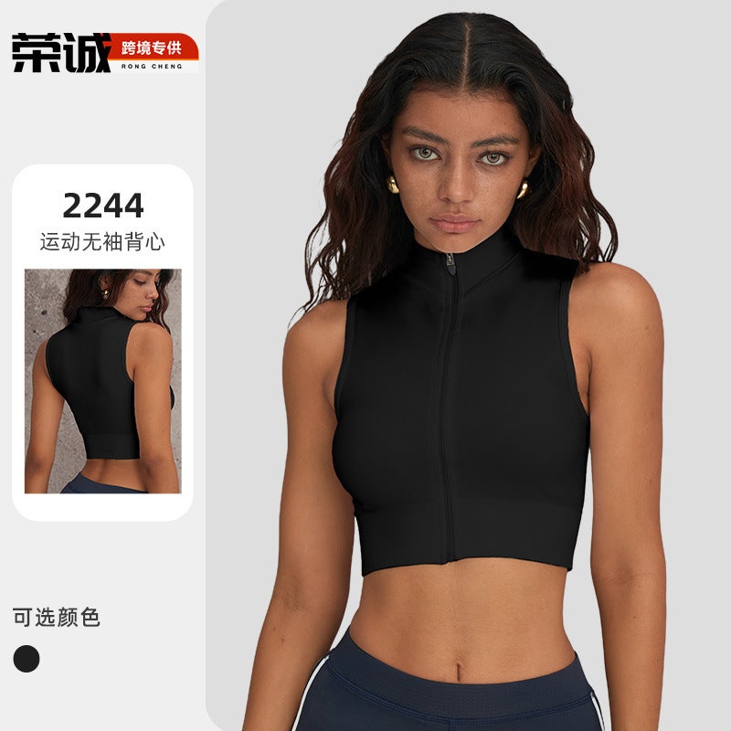 Women's Breathable Quick-Dry Sleeveless Sports Tank Top for Yoga Running Cycling and Fitness - Image 2