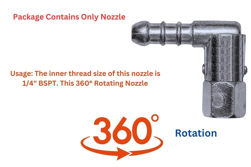 Sun flash 360 RevolvingRotating Nozzle Head for Gas Stove Hose Pipe Connection Fits All Gas Stoves Ghumta Nipple Elbow Joint Combo Pack of 1 Nozzle 4pc Aluminum Pack OF 2 - Image 4