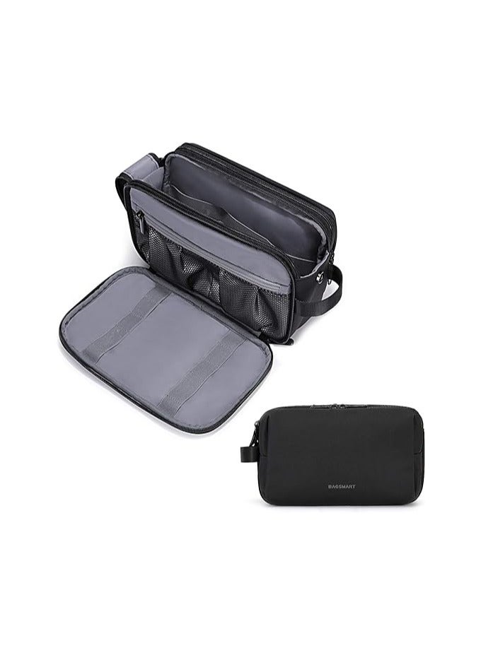 Toiletry Bag for Men, Travel Toiletry Organizer Dopp Kit Water-resistant Shaving Bag for Toiletries Accessories - Image 1