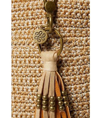 The Sak Lucia Crossbody Bag in Crochet, Convertible Purse with Adjustable Shoulder Strap, Bamboo Static - Image 4