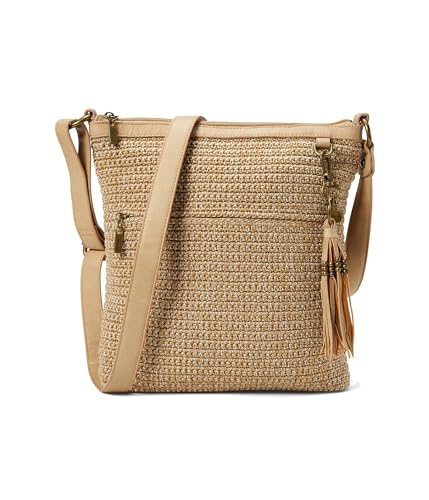 The Sak Lucia Crossbody Bag in Crochet, Convertible Purse with Adjustable Shoulder Strap, Bamboo Static - Image 5