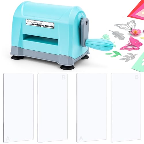 CYFUN DESIGN Mini Manual Die Cutting Machine, Portable Die Cut and Embossing Machine for Card Making Scrapbooking Paper Crafting Mini Die Cuts Machine Works with Dies and Folders That Are 3" Wide or Smaller - Image 1