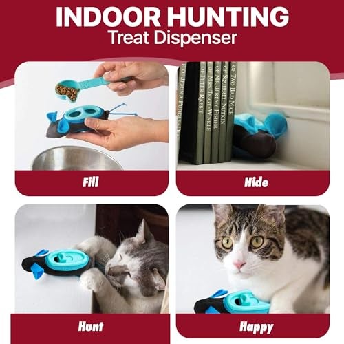 SPOT Doc and Phoebe's Cat Hunting Snacker - Interactive Indoor Treat Dispenser, Encourage Natural Instincts to Hunt, Provide Mental Stimulation, Solve Behavioral Problems & Obesity, Pack of 1 Mouse - Image 5
