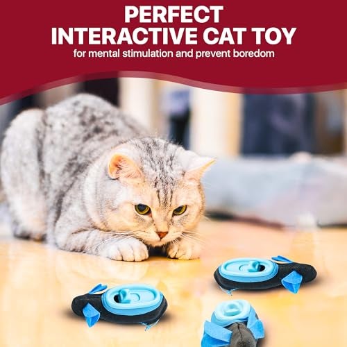 SPOT Doc and Phoebe's Cat Hunting Snacker - Interactive Indoor Treat Dispenser, Encourage Natural Instincts to Hunt, Provide Mental Stimulation, Solve Behavioral Problems & Obesity, Pack of 1 Mouse - Image 4