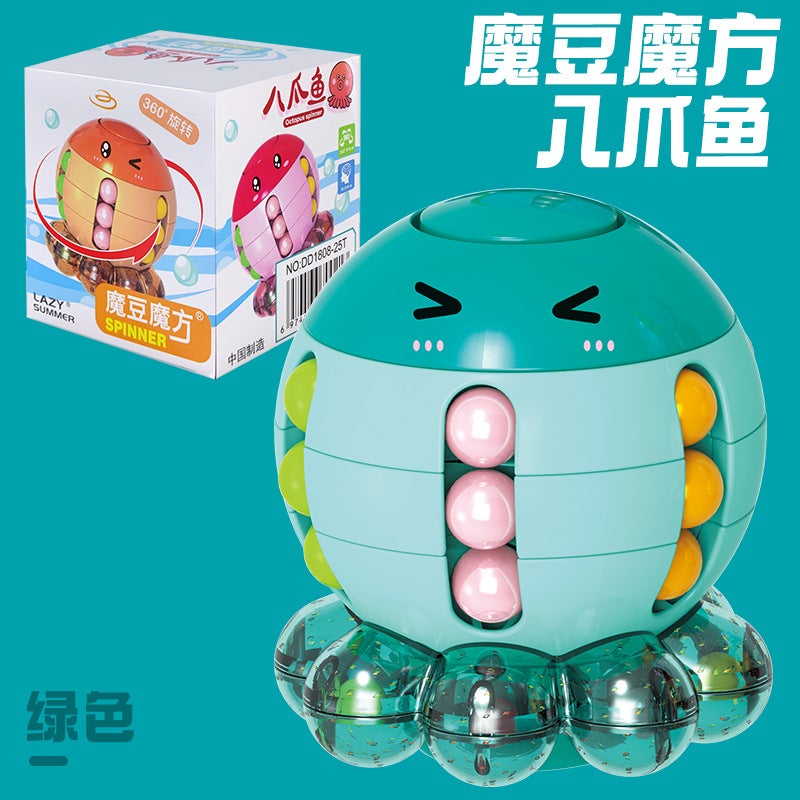 Explosive Six-Sided Rotating Magic Bean Rubik'S Cube Fingertip Gyro Double-Sided Ball Creative Decompression Artifact Children'S Educational Toys - Image 1