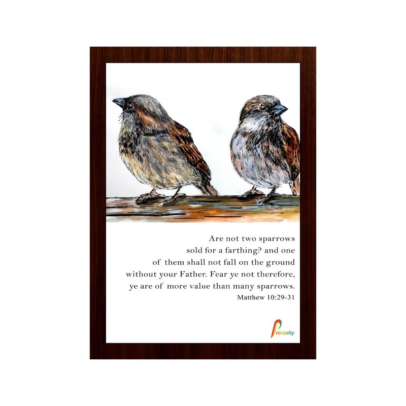 Printality Bible verse Wall Photo Frame Size 235 x 315 CM Hanging wall Photo frame Small Photo Frame verse photo frame Christians gifts thank giving scriptures verse photo frame FRMMIND011 - Image 1