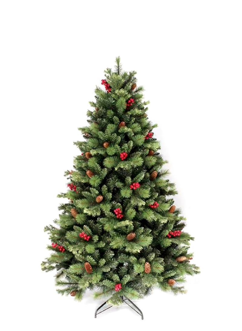 CHRISTMAS MAGIC Christmas Tree with Pinecone & Berries 6ft 950Tips 