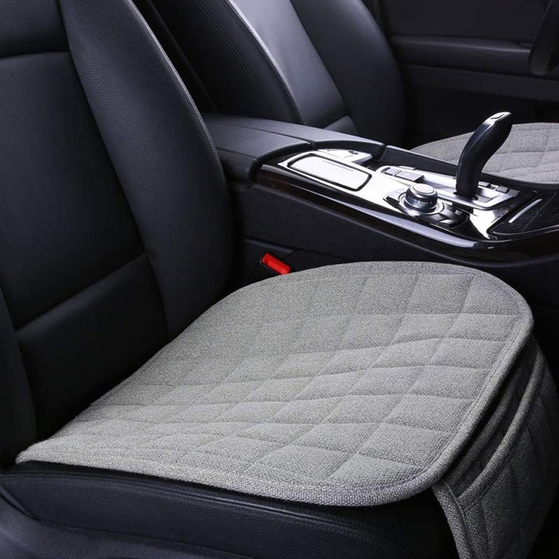 Suninbox Car Seat Cover,Linen Bottom Car Seat Covers,Universal Cloth Car Seat Cushion Cooling Breathable Ventilated Front Seat Only[Gray] Automotive, SUV, Truck, and Van - Image 1