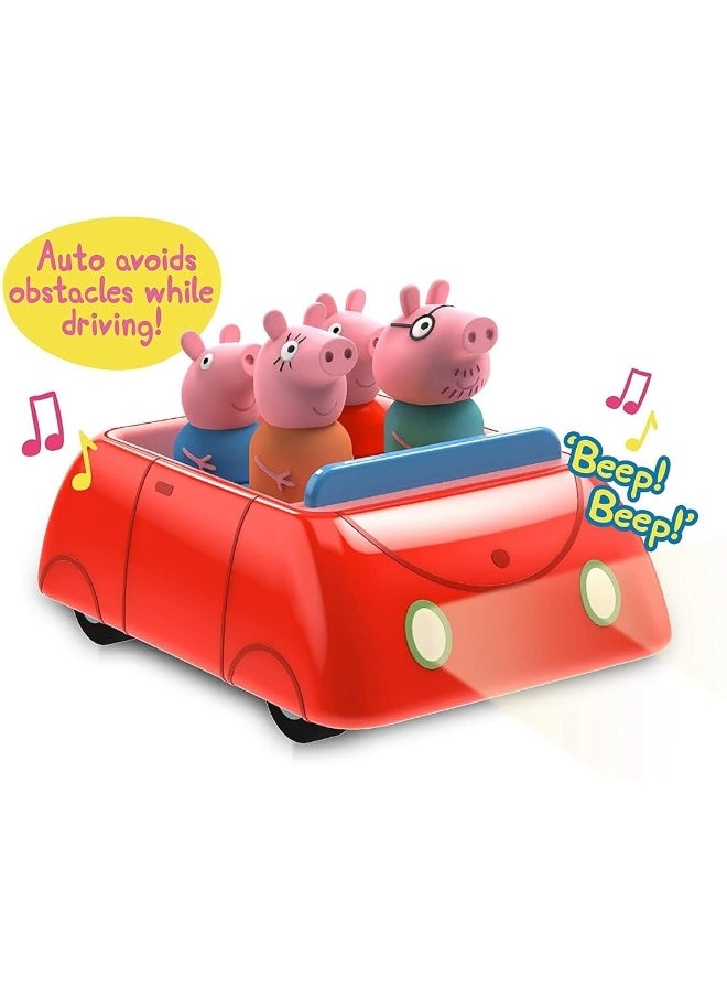 WOW! STUFF - Peppa Pig's Clever Car Interactive Pre-School Toy With Lights And Sounds - Self Driving - Plays Peppa Music And Talks - Motorized Vehicle With Collision Avoidance Sensorsâ€“ Red - Image 1