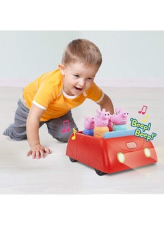 WOW! STUFF Peppa Pig's Clever Car Interactive Pre-School Toy With Lights And Sounds - Self Driving - Plays Peppa Music And Talks - Motorized Vehicle With Collision Avoidance Sensorsâ€“ Red  - Image 1