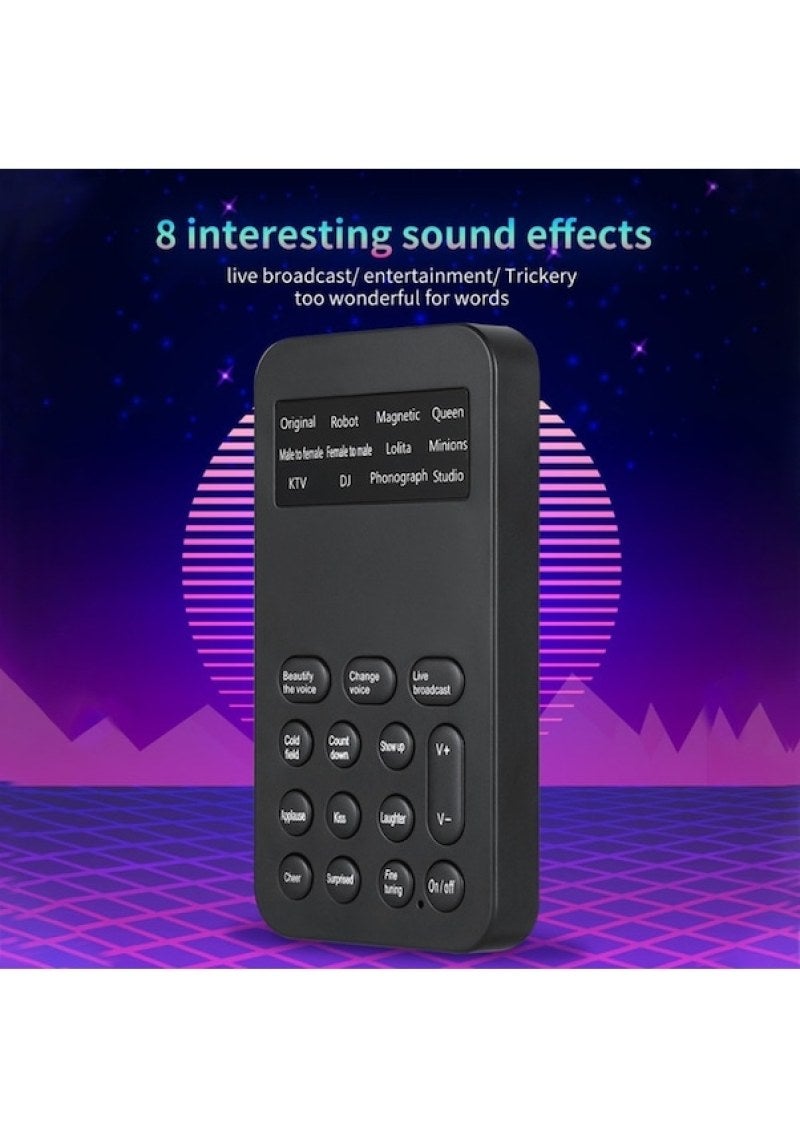 Live Broadcast Sound Card Compact External Audio Device - Built-In Voice Changer Function for Mobile Phone Computer Streaming - Image 5