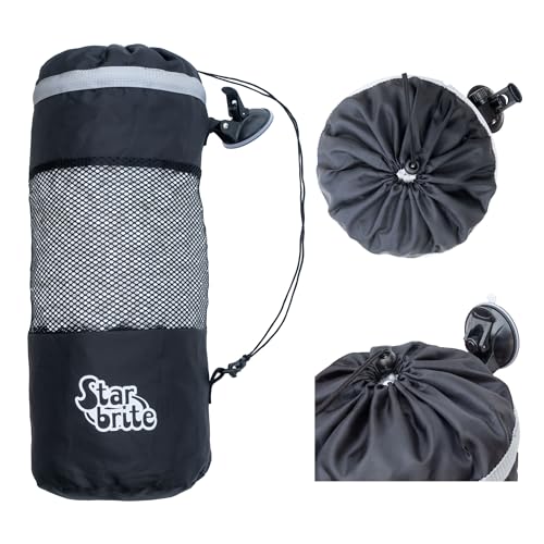 STAR BRITE Mesh Trash Bag with Locking Suction Cup Litter Guard Cinch Tie for Boats RVs Gold Carts Outdoor Adventures Durable Washable 5 Gallon Capacity 52074 - Image 1