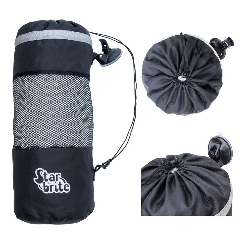 STAR BRITE Mesh Trash Bag with Locking Suction Cup Litter Guard Cinch Tie for Boats RVs Gold Carts Outdoor Adventures Durable Washable 5 Gallon Capacity 52074 - Image 2