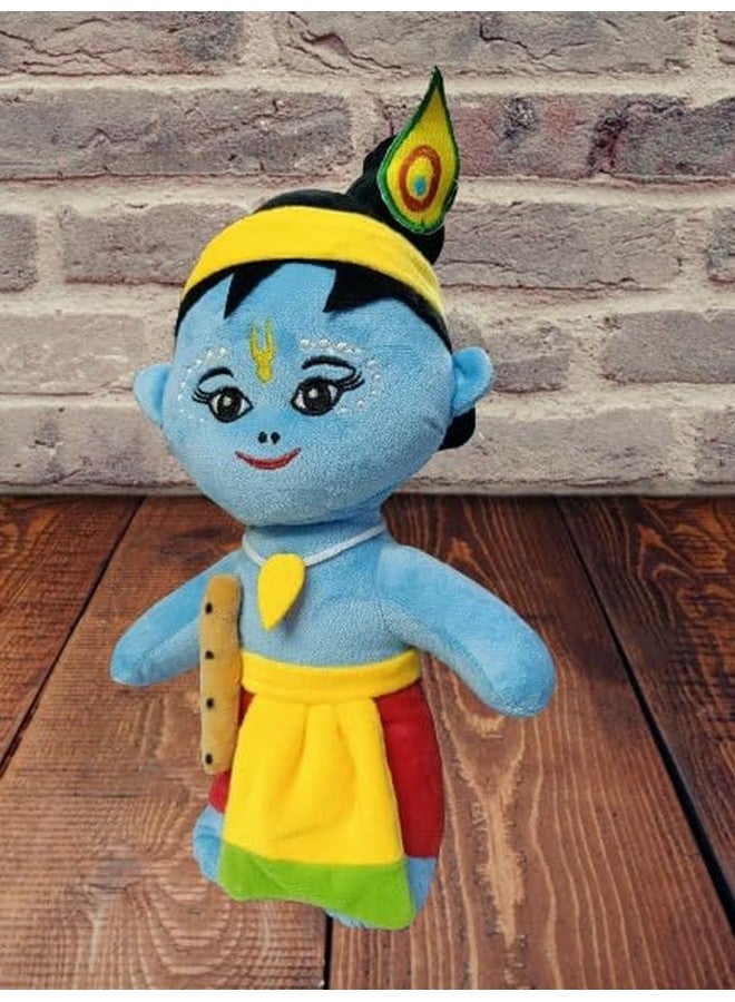 AVSHUB Standing Lord Krishna with Bansuri Soft Toys for Kids Kanha Ji Toys Stuffed for Baby Boy Girl Laddu Gopal, Bal Gopal Gift for Infants, Toddlers & Babies (Size 30 cm) - Image 2