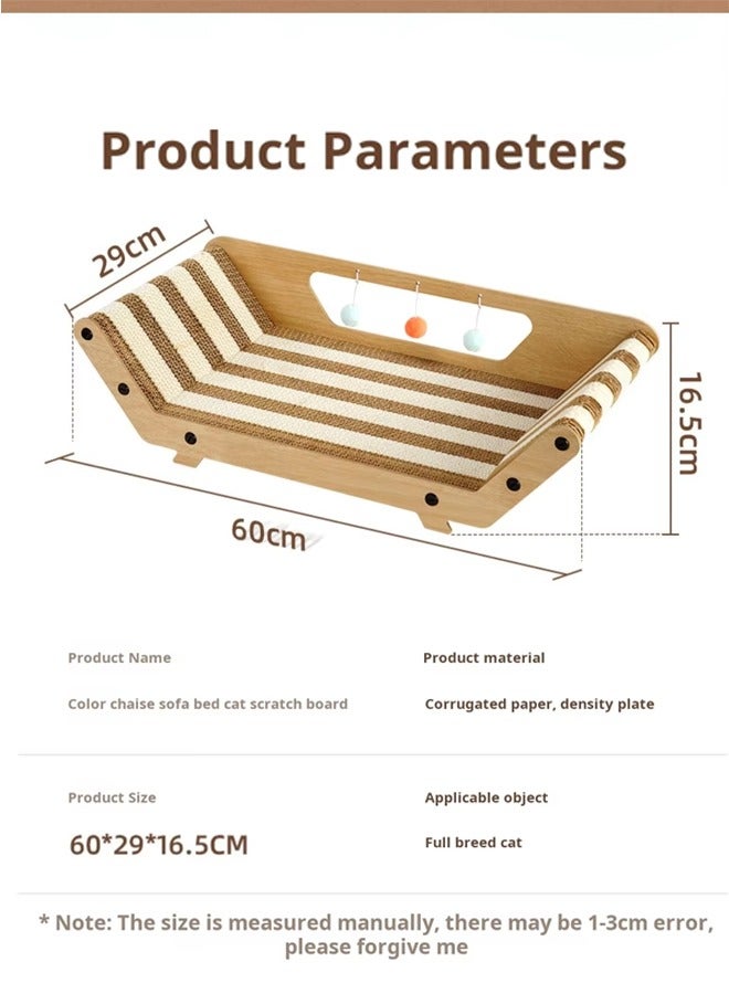 Generic Cat Scratching Board Corrugated Lounge Cat Beds for Carpets and Sofas, Cat Scratcher Cat  Nest for Indoor Big Large Kitty Kitten Cats,2 in 1 Cat Scratcher Bed for Furniture Protection Training Indoor Kittens  - Image 2