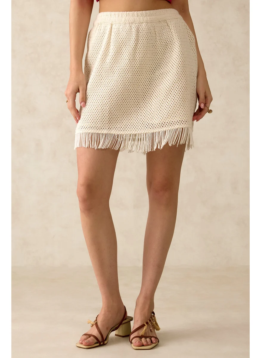 Virgio Virgio Women Cotton Mini Length Solid Skirt