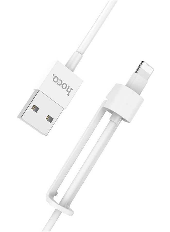 hoco. - X31 USB to Lightning data sync Cable 1m with folding holder 2.1A current fast charge made of ABS+TPE - Image 1