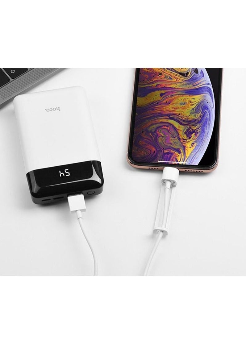 hoco. - X31 USB to Lightning data sync Cable 1m with folding holder 2.1A current fast charge made of ABS+TPE - Image 1