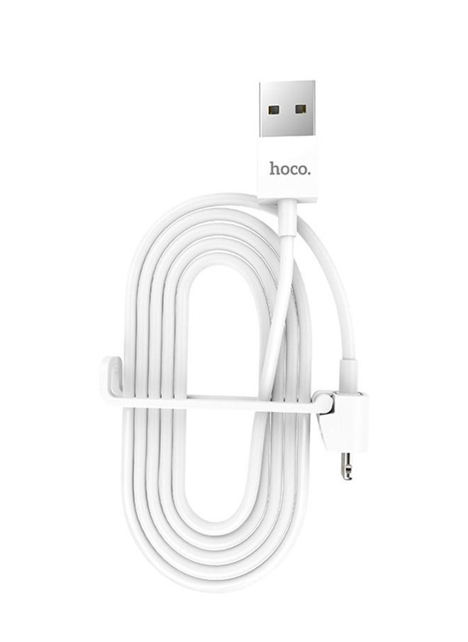 hoco. - X31 USB to Lightning data sync Cable 1m with folding holder 2.1A current fast charge made of ABS+TPE - Image 1