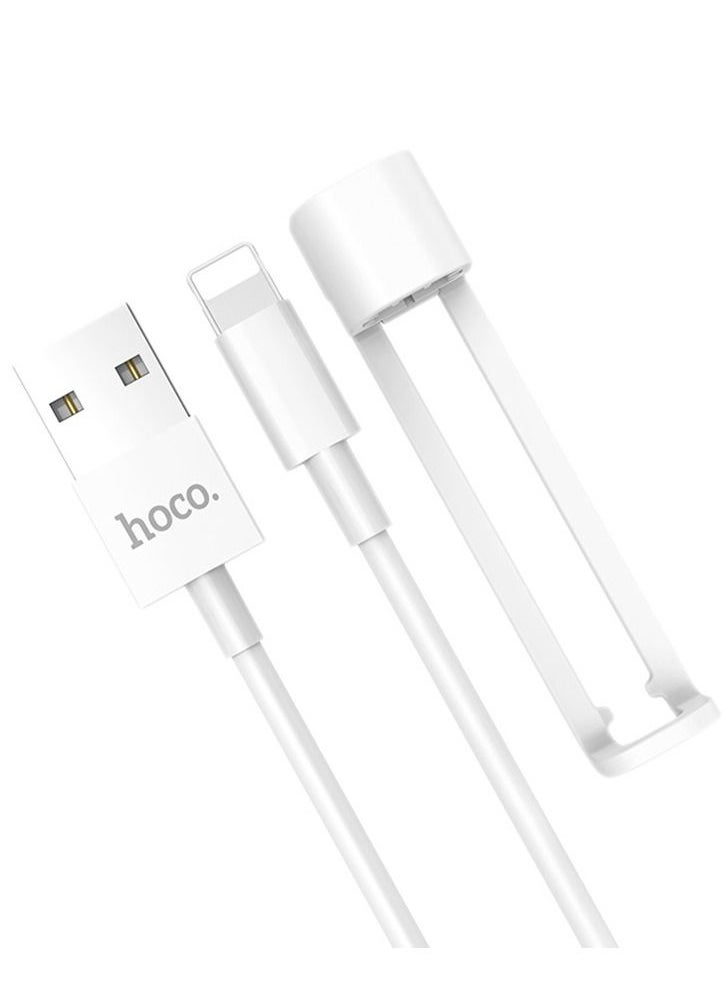 hoco. - X31 USB to Lightning data sync Cable 1m with folding holder 2.1A current fast charge made of ABS+TPE - Image 1