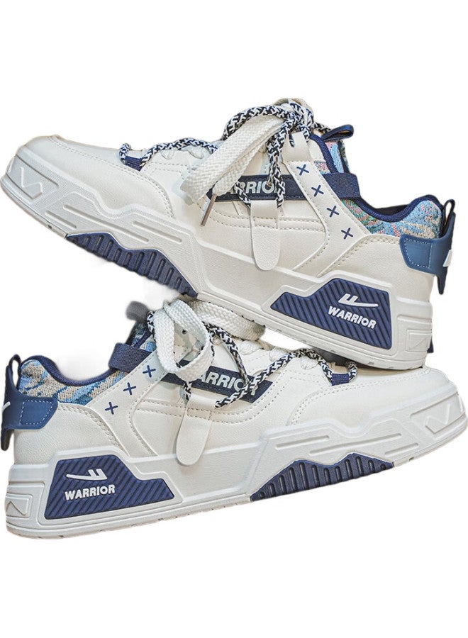 Warrior Official Shoes, Men'S Shoes, National Trend Sports Casual Shoes, Versatile Sports Shoes For Men, Student Shoes, Beige Blue, Size 39 - Image 3