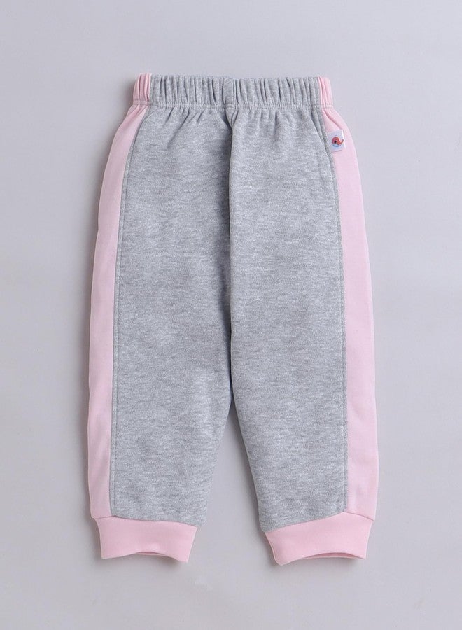 BUMZEE Grey Melange Girls Full Sleeves Cotton Hooded Bodysuit & Jogger Set Age - 0-3 Months (Peb9844B-gry) - Image 4